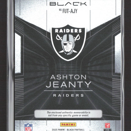 2025 Panini Black Futuristic Ashton Jeanty #FUT-AJY RC 135/199 Memorabilia