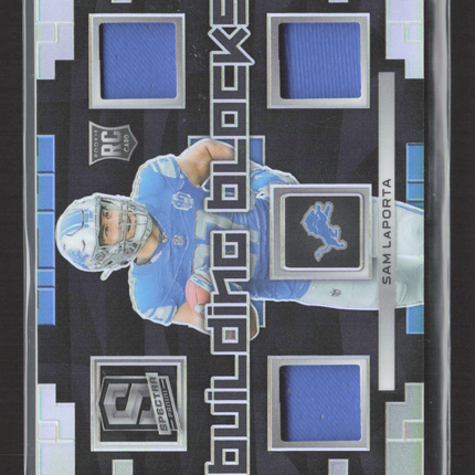 2023 Panini Spectra Building Blocks Sam LaPorta #BBL-SLA RC /99