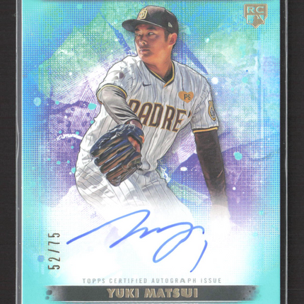 2024 Topps Inception Baseball Yuki Matsui #BRES-YM RC 52/75 Auto
