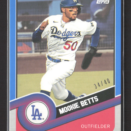 2020 Topps Archives Mookie Betts #43 Blue 34/40