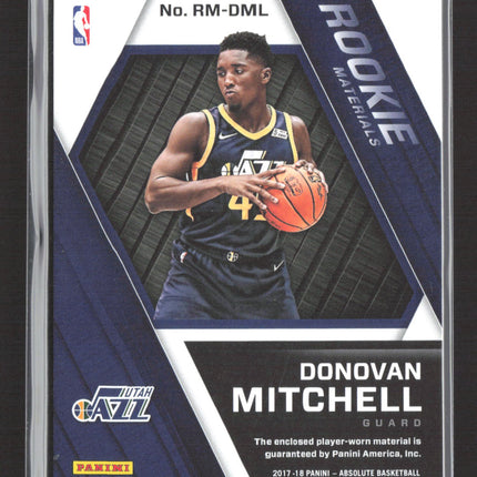 2017 Panini Absolute Basketball Donovan Mitchell #RM-DML Patch /199