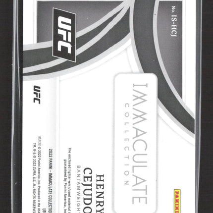 2022 Panini Immaculate Collection UFC Henry Cejudo #IS-HCJ 05/99 Patch