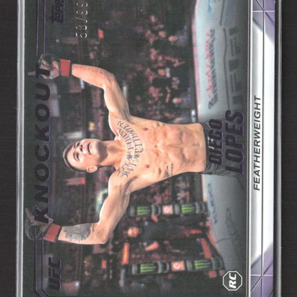 2024 Topps UFC Knockout Diego Lopes #13 Purple RC 58/99