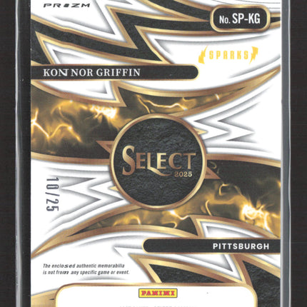 2025 Panini Select Sparks Konnor Griffin #SP-KG 10/25 Patch Tie Dye