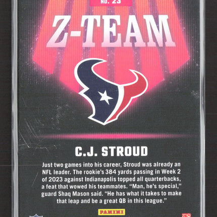 2023 Panini Zenith Z-Team C.J. Stroud #23 RC
