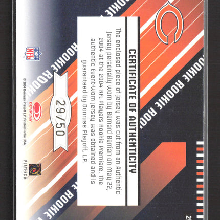 2004 Leaf Rookies & Stars Longevity Bernard Berrian #259 29/50 Patch