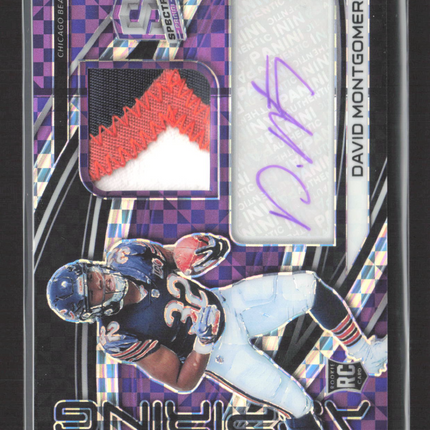 2019 Panini Spectra David Montgomery #APA-6 Neon Purple 05/35 RC Patch Auto