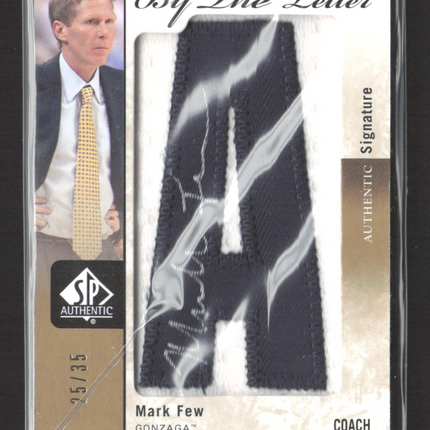 2011 Upper Deck SP Authentic By The Letter Mark Few #BL-MF 25/35 Patch Auto