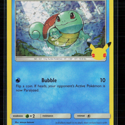 Pokemon 2021 Celebrations Squirtle #17/25