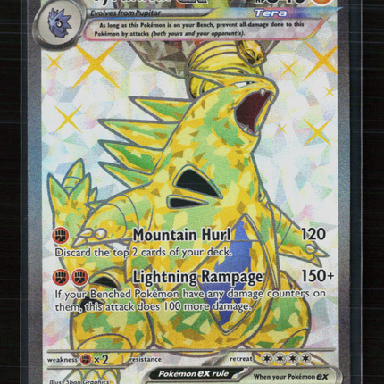 Pokemon 2023 Obsidian Flames Tyranitar EX FA #211/197