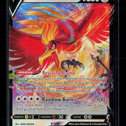 Pokemon 2022 Silver Tempest Ho-Oh V #140/195