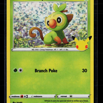 Pokemon 2021 Celebrations Grookey #8/25