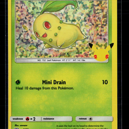 Pokemon 2021 McDonald's Collection Chikorita #2/25