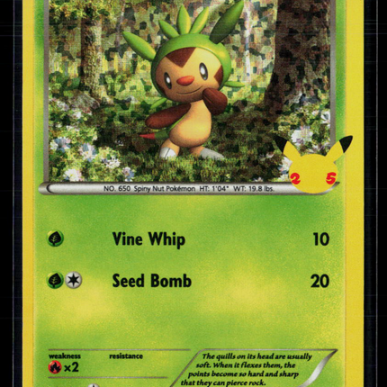 Pokemon 2021 Celebrations Chespin #6/25 McDonald's
