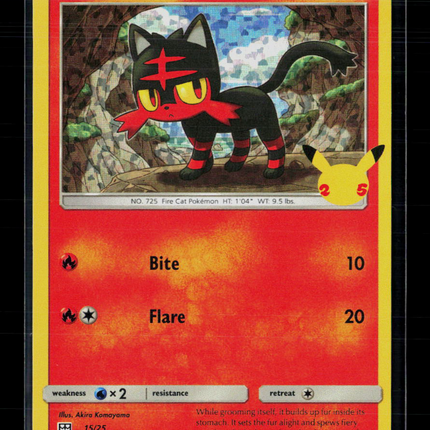 Pokemon 2021 Celebrations Litten #15/25 McDonald's
