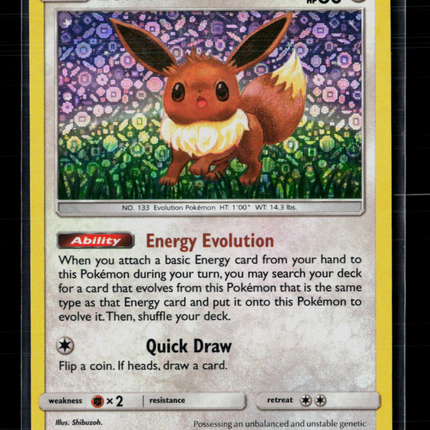 Pokemon 2017 Sun & Moon Eevee #101/149 General Mills
