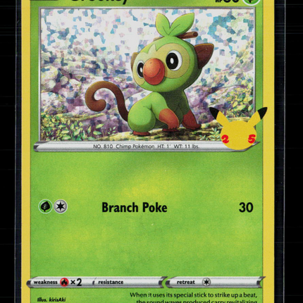 Pokemon 2021 Celebrations Grookey #8/25 McDonald's