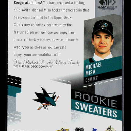 2025 Upper Deck SP Game Used Michael Misa #RS-MM Rookie 248/299 Jersey