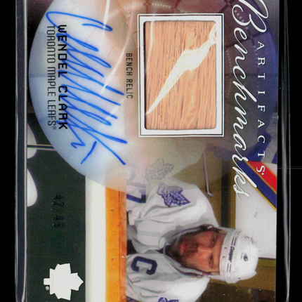 2025 Upper Deck Artifacts Benchmarks Wendel Clark #BM-WC /49 Bench Relic Auto