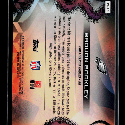 2025 Topps Chrome Cosmic Planetarium Saquon Barkley #PL-17