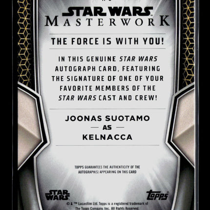2025 Topps Star Wars Masterwork Joonas Suotamo as Kelnacca 05/25 #A-C