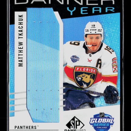 2026 Upper Deck SP Game Used Banner Year Matthew Tkachuk #BTGSF-MT Banner Relic
