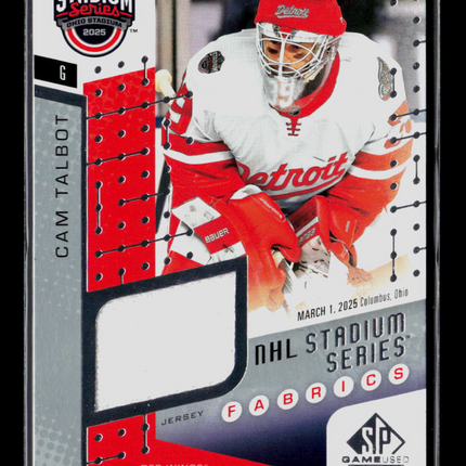 2026 Upper Deck SP Game Used Cam Talbot #SSF-20 Memorabilia Jersey