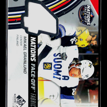 2026 UD SP Game Used Nations Face-Off Fabrics Mikael Granlund #4N-MG Jersey