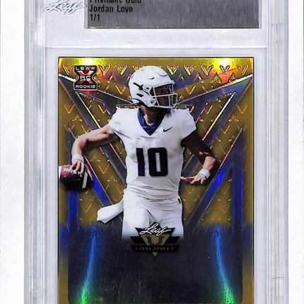 2020 Leaf Valiant Draft Jordan Love Prismatic Gold 1/1 RC Pre-Production Proof