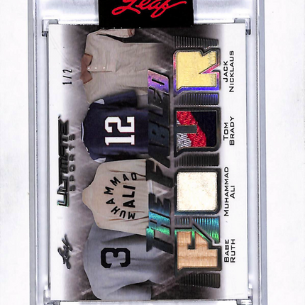 2021 Leaf Ultimate Babe Ruth Muhammad Ali Tom Brady Jack Nicklaus 1/2 Patch