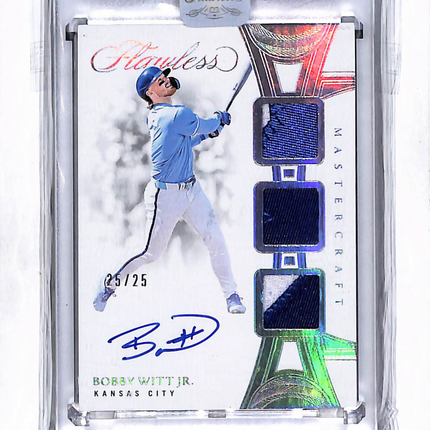 2025 Panini Flawless Mastercraft Bobby Witt Jr. #MCS-BWJ Triple Patch 25/25 Auto