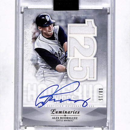 2019 Topps Luminaries Alex Rodriguez #HRKAR-AR Home Run Kings Jersey Auto /15