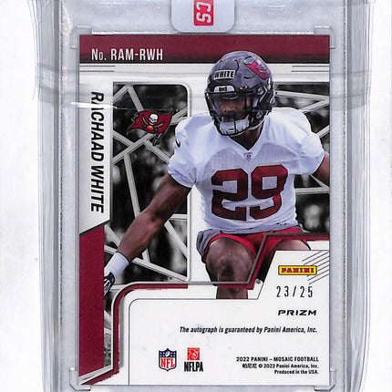 2022 Panini Mosaic Rachaad White #RAM-RWH White 23/25 Auto