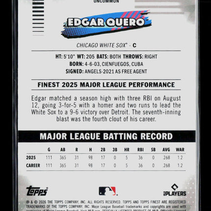 2026 Topps Finest Edgar Quero #117
