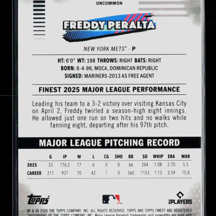 2026 Topps Finest Freddy Peralta #185