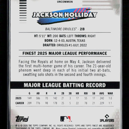 2026 Topps Finest Jackson Holliday #104