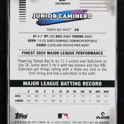 2026 Topps Finest Junior Caminero #190