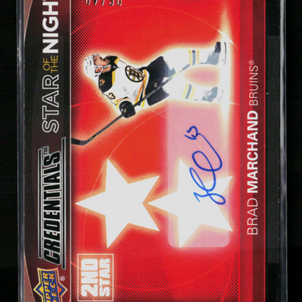 2022 Upper Deck Credentials Star of the Night Brad Marchand #2S-5 /49 Auto