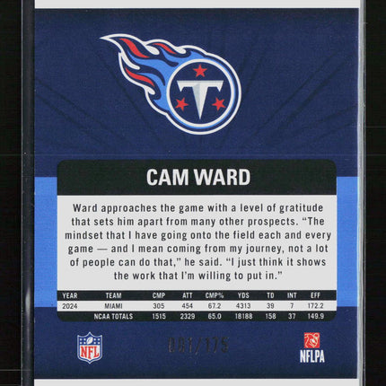 2025 Panini Revolution Cam Ward #205 Storm RC 001/175
