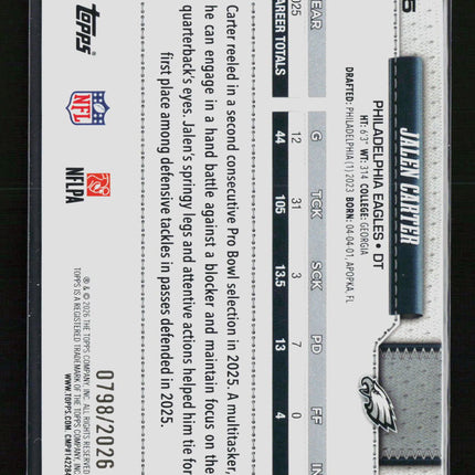 2026 Topps Jalen Carter #65 Gold 0798/2026