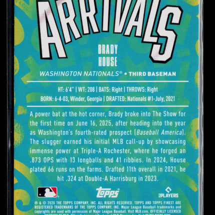 2026 Topps Finest Arrivals Brady House #A-15 RC