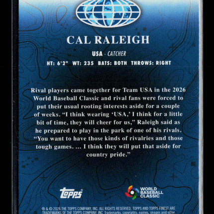 2026 Topps Finest World's Finest Cal Raleigh #WF-10 Refractor