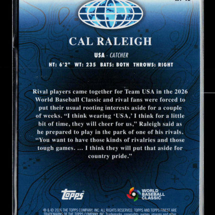 2026 Topps Finest World's Finest Cal Raleigh #WF-10