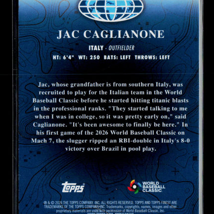 2026 Topps Finest World's Finest Jac Caglianone #WF-33