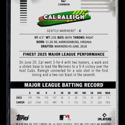 2026 Topps Finest Cal Raleigh #33 Mini Diamond Refractor