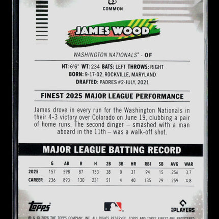 2026 Topps Finest James Wood #83 Mini Diamond Refractor