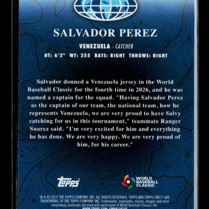 2026 Topps Finest World's Finest Salvador Perez #WF-28