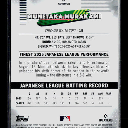 2026 Topps Finest Munetaka Murakami #5 RC