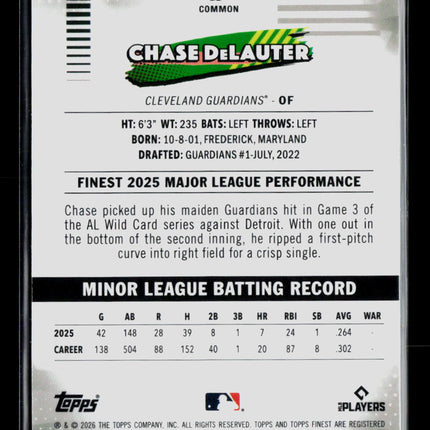 2026 Topps Finest Chase DeLauter #35 RC Xfractor