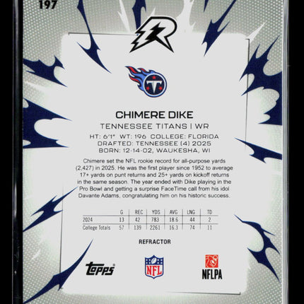 2026 Topps Resurgence Chimere Dike #197 Refractor RC
